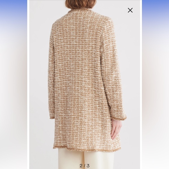 Max studio Tan Textured/tweed Open Front cardigan - Picture 2 of 9